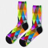 Matig licht kleurig driehoekspatroon sokken (Links)