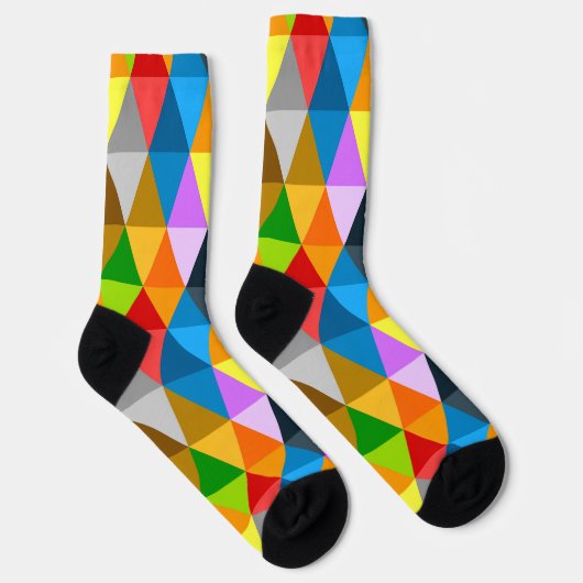 Matig licht kleurig driehoekspatroon sokken (Rechts)