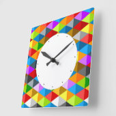 Matig licht kleurig driehoekspatroon vierkante klok (Hoek)