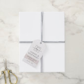 Matig licht roos grijs kleurenbloketiket cadeaulabel (Met Touw)