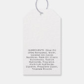 Matig licht roos grijs kleurenbloketiket cadeaulabel (Achterkant)