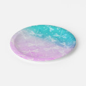 Matig licht roze aqua ombre dragonflies papieren bordje (Gekanteld)
