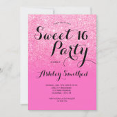 Matig licht roze glitter ombre Sweet 16 Kaart (Voorkant)