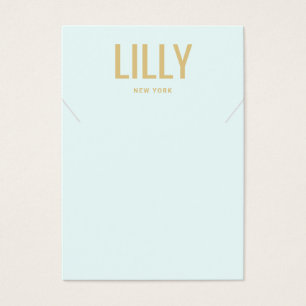 Matig lichtblauw Ketting-beeldscherm Visitekaartje