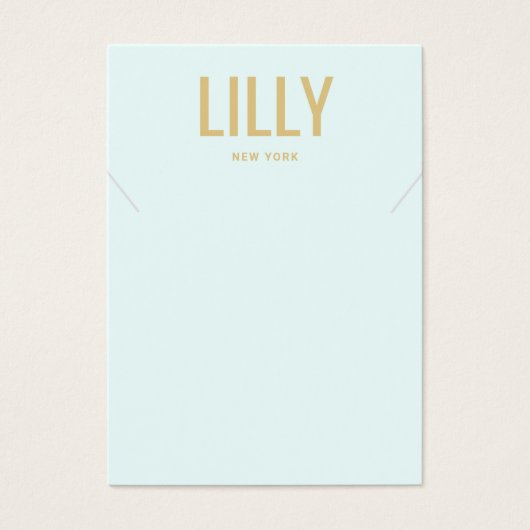 Matig lichtblauw Ketting-beeldscherm Visitekaartje (Voorkant)