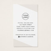 Matig lichtbruin geometrisch visitekaartje (Achterkant)