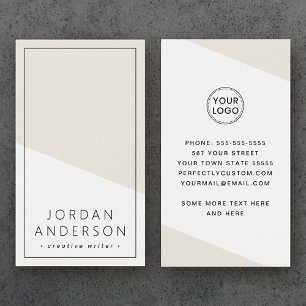 Matig lichtbruin geometrisch visitekaartje