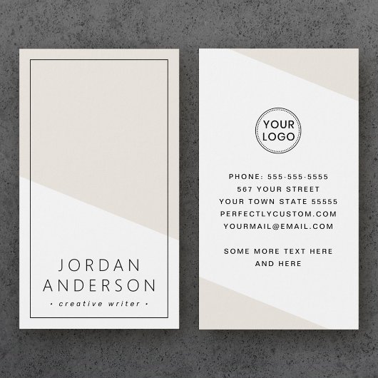 Matig lichtbruin geometrisch visitekaartje