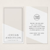 Matig lichtbruin geometrisch visitekaartje (Voorkant /achterkant)