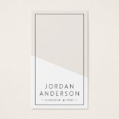 Matig lichtbruin geometrisch visitekaartje (Voorkant)