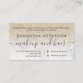 Matig lichtgoud glitter marmer ombre kortingskaartje (Achterkant)