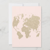 Matig lichtgoudroze wereldkaart, gezoet 16 kaart (Achterkant)