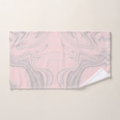 Matig lichtroze grijs abstract marmer patroon bad handdoek (Handdoek)