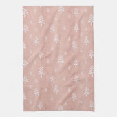 Matig lichtroze kerstboom theedoek (Verticaal)