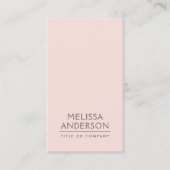 Matig lichtroze minimalistisch professioneel visitekaartje (Voorkant)