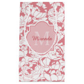 Matig lichtroze monogram voor meisjes met naam klein cadeauzakje (Voorkant)