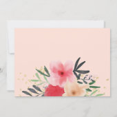 Matig lichtroze roze roze roestvrij moederdag kaart (Achterkant)