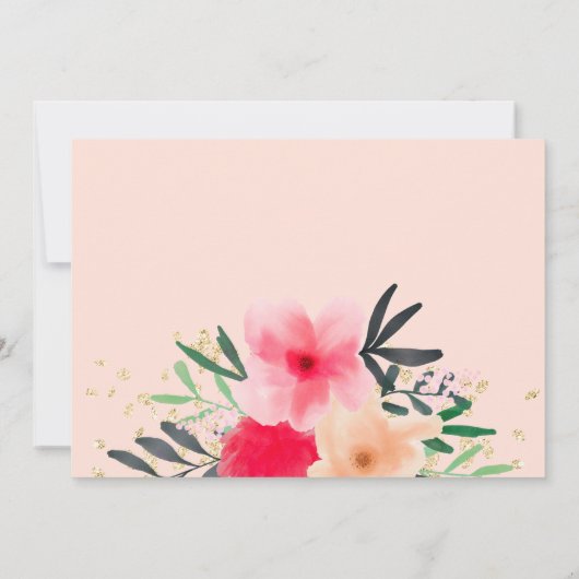 Matig lichtroze roze roze roestvrij moederdag kaart (Achterkant)