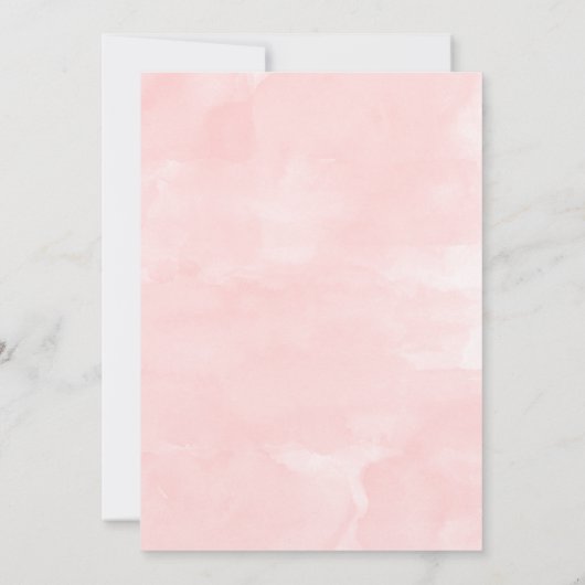 Matig lichtroze waterverf Sweet 16 Kaart (Achterkant)