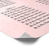 Matig lichtroze waterverf tabel 2 poster (Hoek)