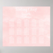 Matig lichtroze waterverf tabel poster (Voorkant)