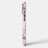 Matig lichtroze witte roos goud glitter floral Case-Mate iPhone case (Achterkant / Links)