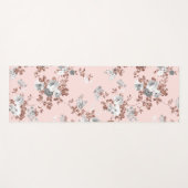 Matig lichtroze witte roos goud glitter floral yogamat (Voorkant (horizontaal))