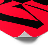 Matig liefdeszwart zwart kunstschilderij stijlvol poster (Hoek)