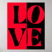 Matig liefdeszwart zwart kunstschilderij stijlvol poster (Voorkant)