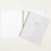 Matig Light Grey Gold Script Monogram Planner (Display)