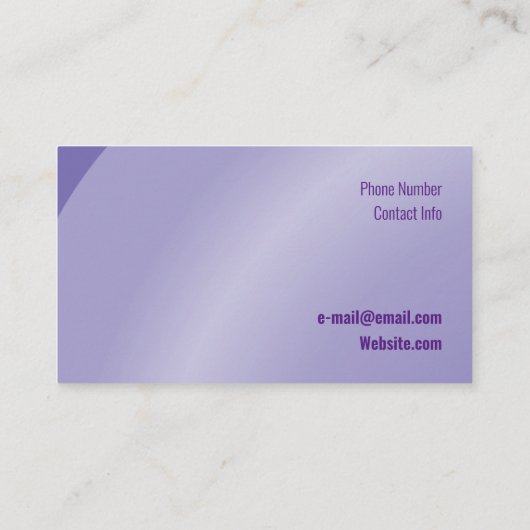 Matig Lila Modern Neat Shaded Visitekaartje (Achterkant)