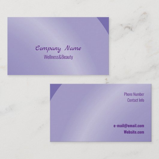 Matig Lila Modern Neat Shaded Visitekaartje (Voorkant / Achterkant)
