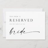 Matig logo-bord met gereserveerde zitplaats (Voorkant)