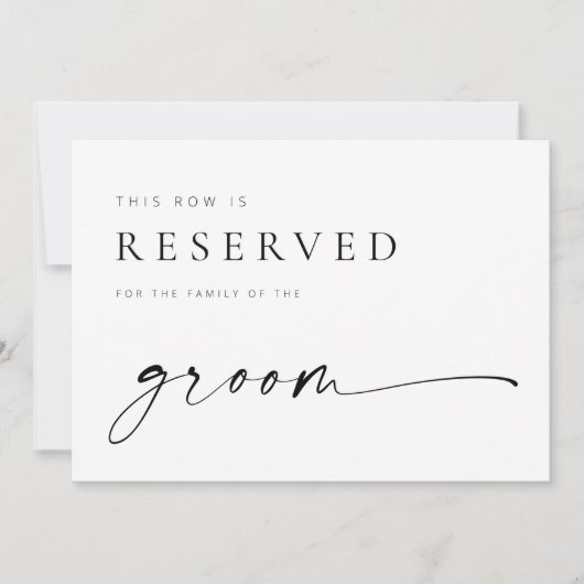 Matig logo-bord met gereserveerde zitplaats (Voorkant)