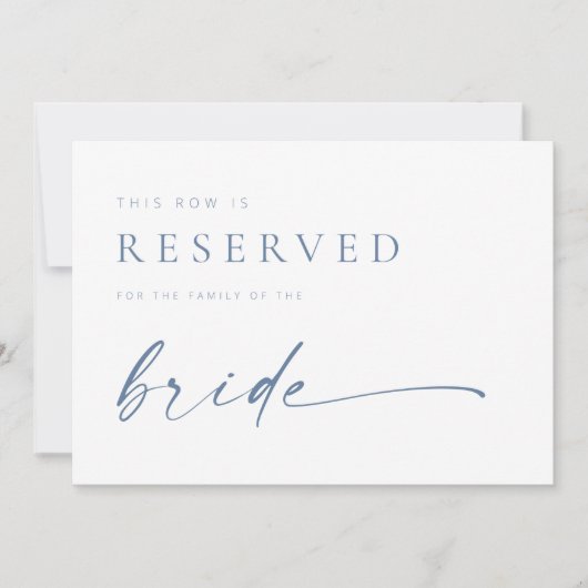 Matig logo-bord met gereserveerde zitplaats | Blau (Voorkant)