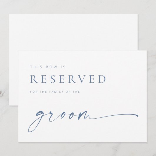 Matig logo-bord met gereserveerde zitplaats | Blau (Voorkant / Achterkant)