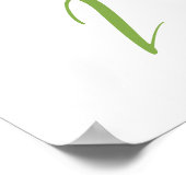 Matig manuscript trouwlijst nummer 2 teken poster (Hoek)