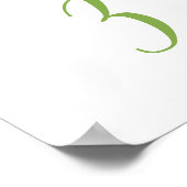 Matig manuscript trouwlijst nummer 3 teken poster (Hoek)