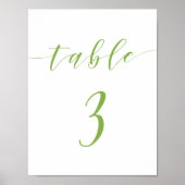 Matig manuscript trouwlijst nummer 3 teken poster (Voorkant)