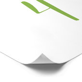 Matig manuscript trouwlijst nummer 4 teken poster (Hoek)