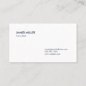 Matig marinesonmonogram witte buffelpatroon visitekaartje (Achterkant)