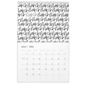 Matig markerpenscript kalender (Mar 2026)