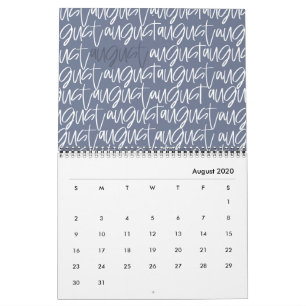 Matig markerpenscript kalender