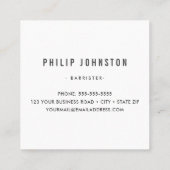 Matig masculine, grijs en oranje, strepen wit vierkante visitekaartje (Achterkant)