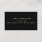 Matig meisje elegante glitterielips, schaar visitekaartje (Achterkant)