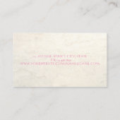 Matig meisje grappig, roze flamingos in liefde visitekaartje (Achterkant)