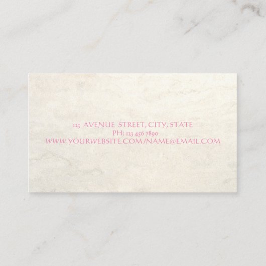 Matig meisje grappig, roze flamingos in liefde visitekaartje (Achterkant)