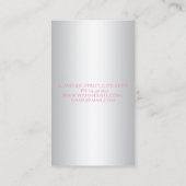 Matig meisje grappig, roze flamingos in liefde visitekaartje (Achterkant)