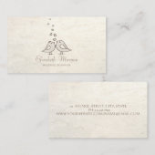 Matig meisje grappig, vogels in liefde visitekaartje (Voorkant / Achterkant)