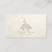 Matig meisje grappig, vogels in liefde visitekaartje (Voorkant)